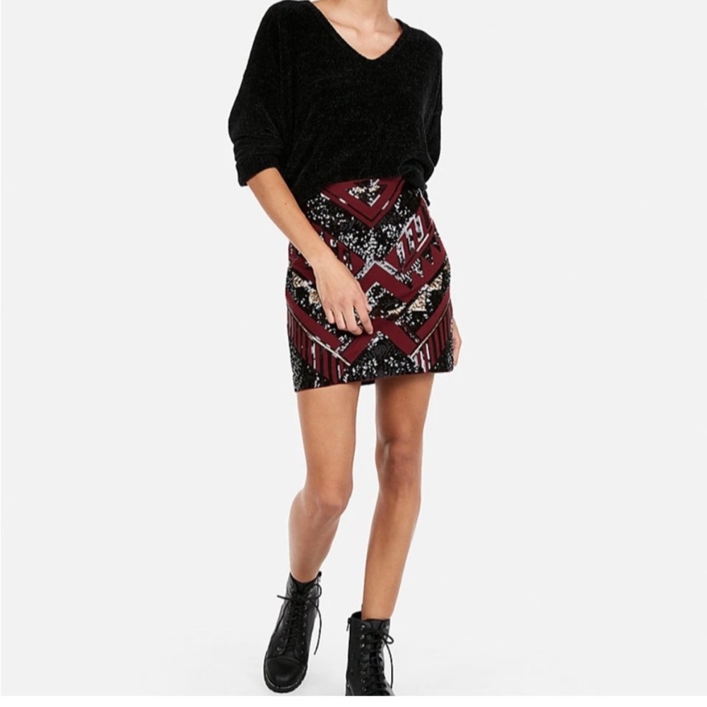 NWOT | Express Sequin Mini Skirt